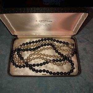 Vintage double strand necklace with clasp